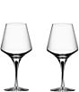 Color:Clear - Image 1 - Metropol Black Crystal Red Wine Glass, Pair
