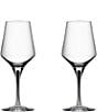 Color:Clear - Image 1 - Metropol Black Crystal White Wine Glass, Set of 2
