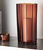 Orrefors Reed Hurricane Lamp Vase, Color:Amber - Image 3