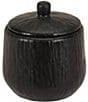 Color:Black - Image 1 - Stefano Collection Stoneware Cotton Storage Jar with Lid
