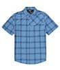 Color:Olympic Plaid - Image 1 - Astroman Short Sleeve Plaid Woven Shirt
