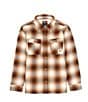 Color:Bronze - Image 1 - Performance Feedback Ombre Plaid Shirt Sherpa Lined Jacket