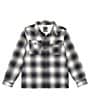 Color:Black - Image 1 - Performance Feedback Ombre Plaid Shirt Sherpa Lined Jacket