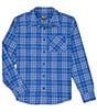 Color:Topaz - Image 1 - Performance Stretch Kulshan Flannel Long Sleeve Woven Shirt