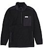 Color:Black - Image 1 - Performance Trail Mix Quarter-Zip Fleece Pullover
