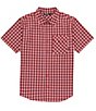 Color:Cranberry Plaid - Image 1 - Seapine Performance Short Sleeve Woven Shirt