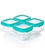 Color:Teal - Image 1 - Tot Baby Blocks (6 oz) Storage Containers
