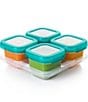Color:Teal - Image 2 - Tot Baby Blocks (6 oz) Storage Containers