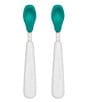 Color:Teal - Image 1 - Tot Feeding Spoon Set with Soft Silicone