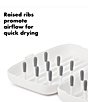 OXO Tot On-The-Go Baby Bottle Drying Rack, Color:White - Image 9