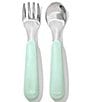 OXO Tot On-The-Go Fork & Spoon Set, Color:Opal - Image 1