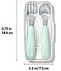 OXO Tot On-The-Go Fork & Spoon Set, Color:Opal - Image 6