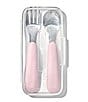 OXO Tot On-The-Go Fork & Spoon Set, Color:Blossom - Image 2