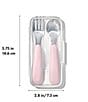 OXO Tot On-The-Go Fork & Spoon Set, Color:Blossom - Image 3