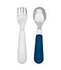 Color:Navy - Image 1 - Tot On-the-Go Fork and Spoon Set