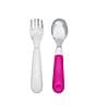 Color:Pink - Image 1 - Tot On-the-Go Fork and Spoon Set