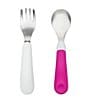 Color:Pink - Image 1 - Tot Fork and Spoon Feeding Set