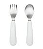 Color:Teal - Image 2 - Tot Fork and Spoon Feeding Set