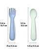 OXO Tot Plastic Fork & Spoon 4-Pack, Color:Dusk/Opal - Image 2