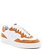 Color:Sunset/White - Image 1 - Bali Sunset Leather and Suede Lace-Up Sneakers