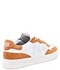 Color:Sunset/White - Image 2 - Bali Sunset Leather and Suede Lace-Up Sneakers