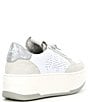 Color:White/Silver - Image 2 - Empire Leather Lace-Up Platform Sneakers