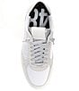 Color:White/Silver - Image 5 - Empire Leather Lace-Up Platform Sneakers