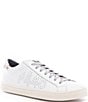 Color:Floral - Image 1 - John Floral Leather Lace-Up Sneakers