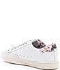 Color:Floral - Image 3 - John Floral Leather Lace-Up Sneakers