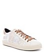 Color:Gardenia - Image 1 - John Gardenia Patent Leather Lace-Up Sneakers