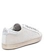 Color:White/Silver - Image 2 - John Leather Rhinestone Embellished Sneakers