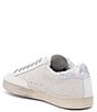 Color:White/Silver - Image 3 - John Leather Rhinestone Embellished Sneakers