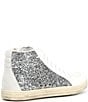 Color:White/Silver - Image 2 - Skate Glitter Embellished High-Top Zip Sneakers