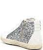 Color:White/Silver - Image 3 - Skate Glitter Embellished High-Top Zip Sneakers