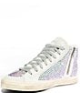 Color:Strass - Image 4 - Skate Strass Rhinestone Embellished High-Top Zip Sneakers