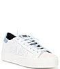 Color:Celeste/White - Image 1 - Thea Celeste Crinkle Leather Platform Sneakers