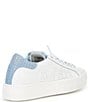 Color:Celeste/White - Image 3 - Thea Celeste Crinkle Leather Platform Sneakers