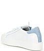 Color:Celeste/White - Image 4 - Thea Celeste Crinkle Leather Platform Sneakers