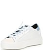 Color:Celeste/White - Image 5 - Thea Celeste Crinkle Leather Platform Sneakers