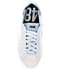 Color:Celeste/White - Image 6 - Thea Celeste Crinkle Leather Platform Sneakers