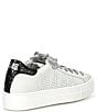Color:White/Black - Image 2 - Thea Low Top Leather Lace Up Platform Sneakers
