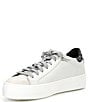 Color:White/Black - Image 4 - Thea Low Top Leather Lace Up Platform Sneakers