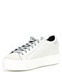 Color:White/Laser - Image 4 - Thea White Laser Low Top Leather Platform Sneakers