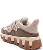 Color:Coffee - Image 3 - X Vibram Monalea Mixed Media Lace-Up Sneakers