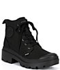 Color:Black - Image 1 - Women's Pallabase Twill Lug Sole Sneaker Booties