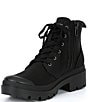 Color:Black - Image 4 - Women's Pallabase Twill Lug Sole Sneaker Booties