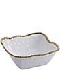 Color:Gold - Image 1 - Salerno Porcelain Large Square Salad Bowl