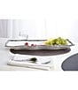 Pampa Bay Salerno Porcelain Rectangle Serving Piece, Color:White Silver - Image 3