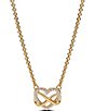 Pandora Sparkling Infinity Heart Collier Gold Short Pendant Necklace - Image 1