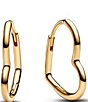 Pandora Asymmetrical Heart Hoop Earrings - Image 2